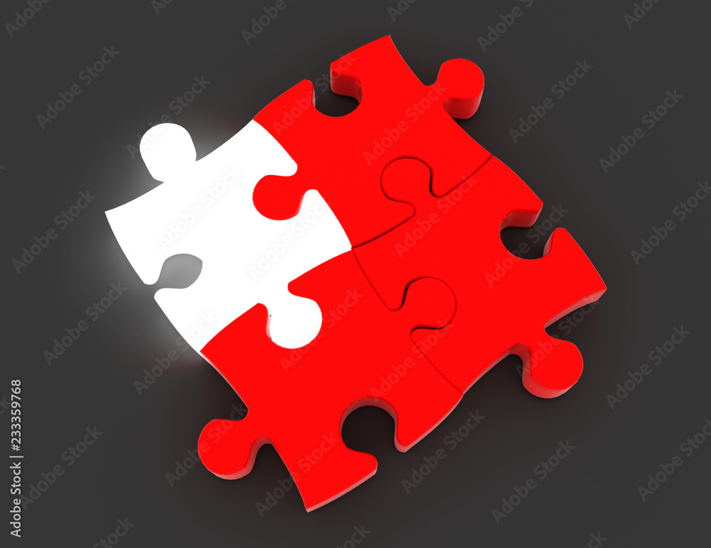 3d puzzle concept. businessl concept . 3d rendered illustration 3d puzzle concept. businessl concept . 3d rendered illustration