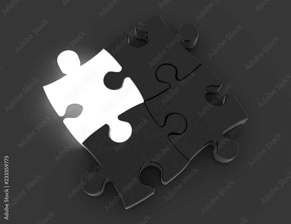 3d puzzle concept. businessl concept . 3d rendered illustration 3d puzzle concept. businessl concept . 3d rendered illustration