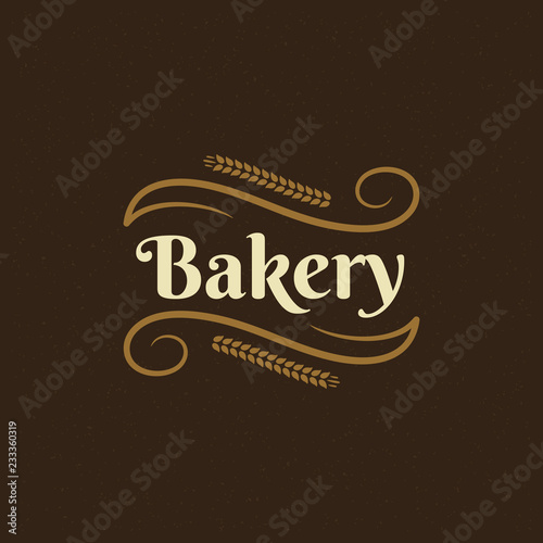 Bakery badge or label retro vector illustration.