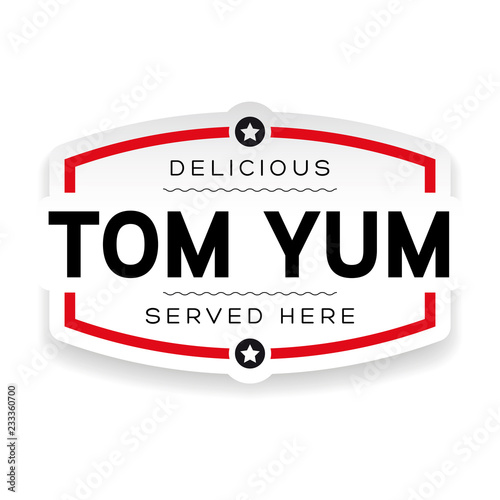 Tom Yum label vintage sign