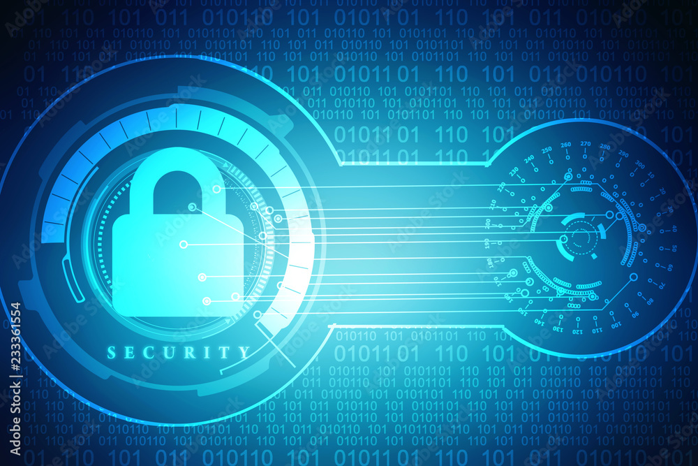 2d illustration Safety concept: Closed Padlock on digital background 2d illustration Safety concept: Closed Padlock on digital background