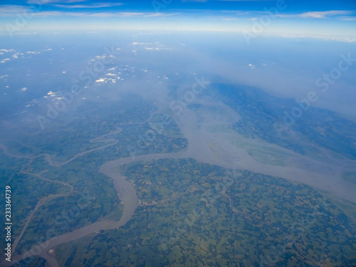 Ganges delta in Bangladesh, from above photo