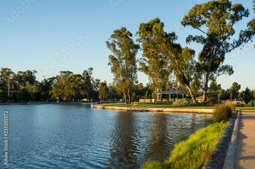 Victoria Park Lake in Shepparton in regional Victoria in Australia. photo