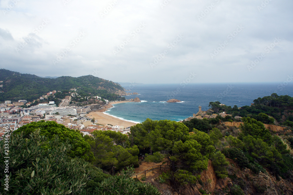 Panorama of the bay of Tossa de Mar.Spain.