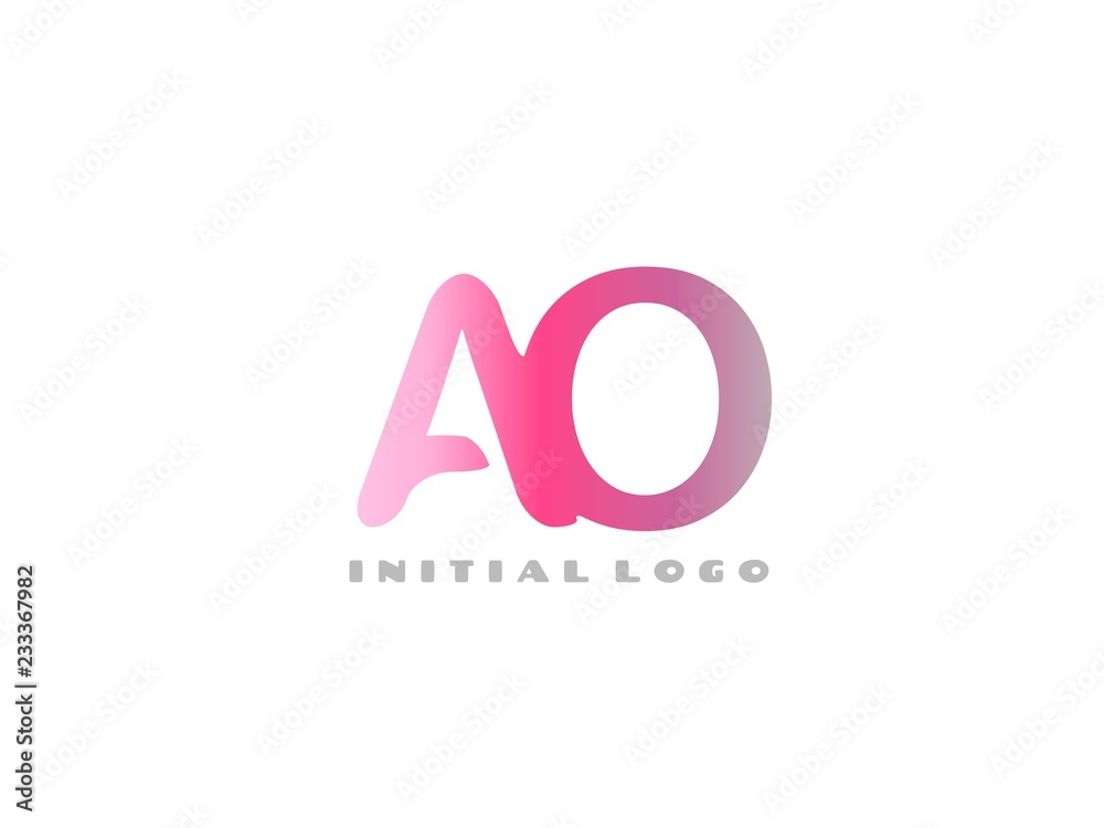 AO Initial Logo for your startup venture