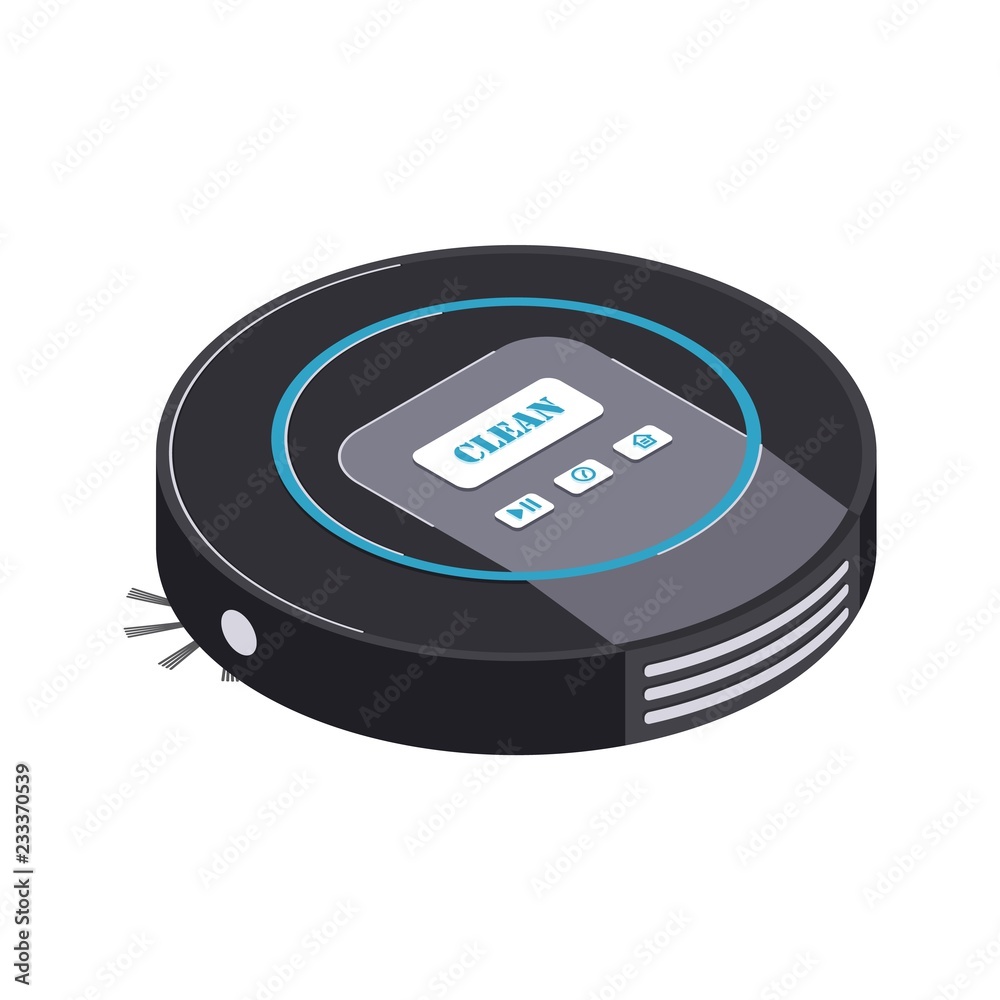 Fototapeta premium Robot vacuum cleaner. Isometric. 
