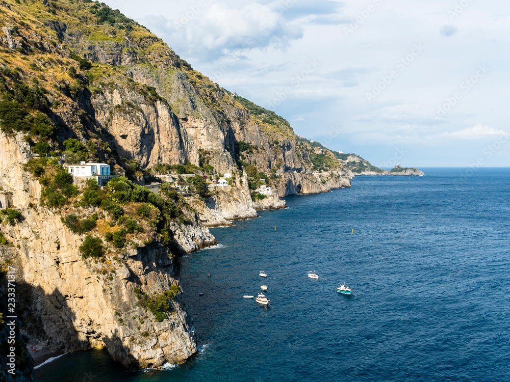 Italy, Campania, Amalfi Coast, Sorrento peninsula, view of Furire at Amalfi