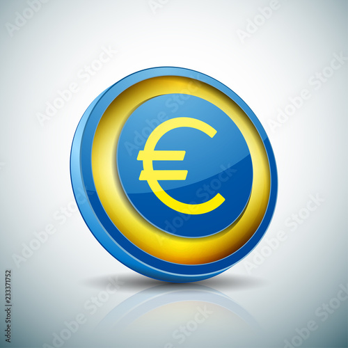 Euro Currency button illustration