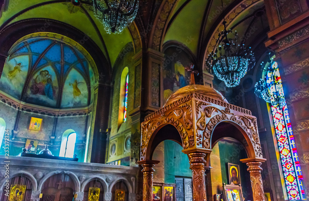 Interior of Cathedral of the Mother of God in Batumi, Georgia