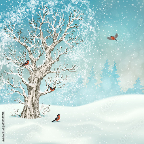 Vector Winter Landscape