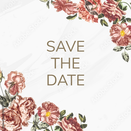 Save the date invitation illustration photo