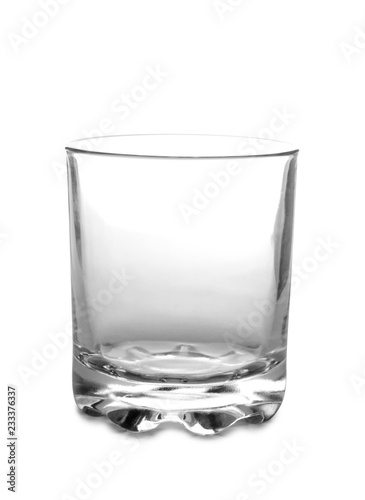 Vintage glass goblet on white background