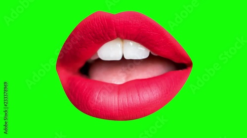 lips green screen mouth communication kiss woman sexy