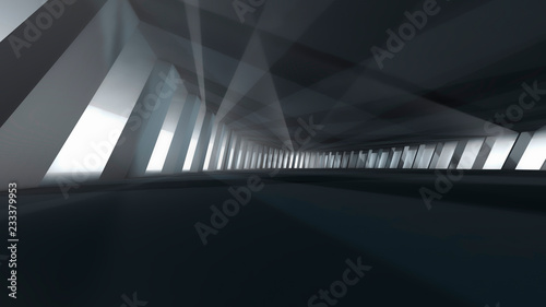 Visualization of an abstract interior architecture, D Rendering