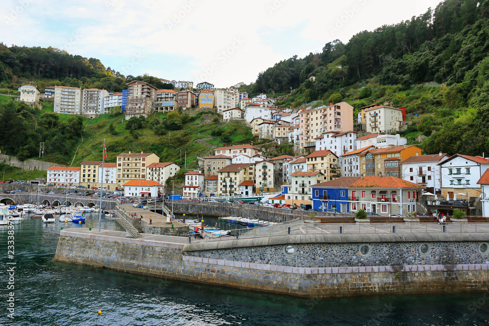 Small fishing village of elantxobe at basque country