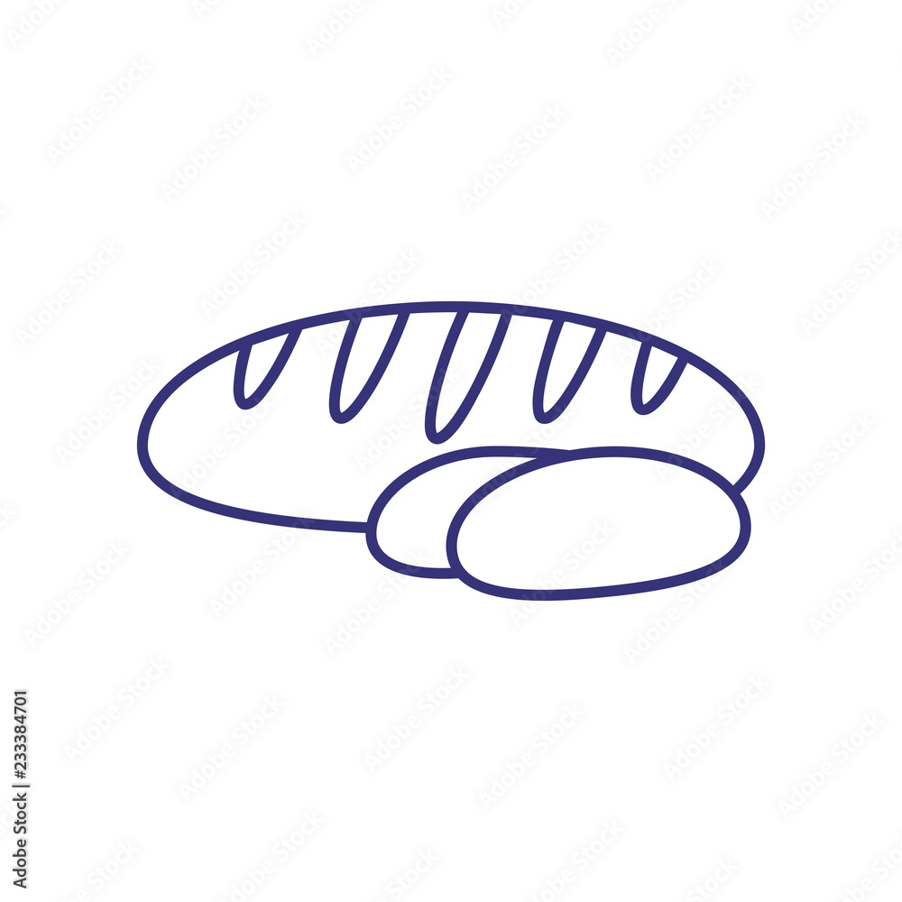 Bread line icon. Baguette, loaf, bun. Pastry concept. Vector illustration can be used for topics like bakery, carbohydrate, cooking Bread line icon. Baguette, loaf, bun. Pastry concept. Vector illustration can be used for topics like bakery, carbohydrate, cooking