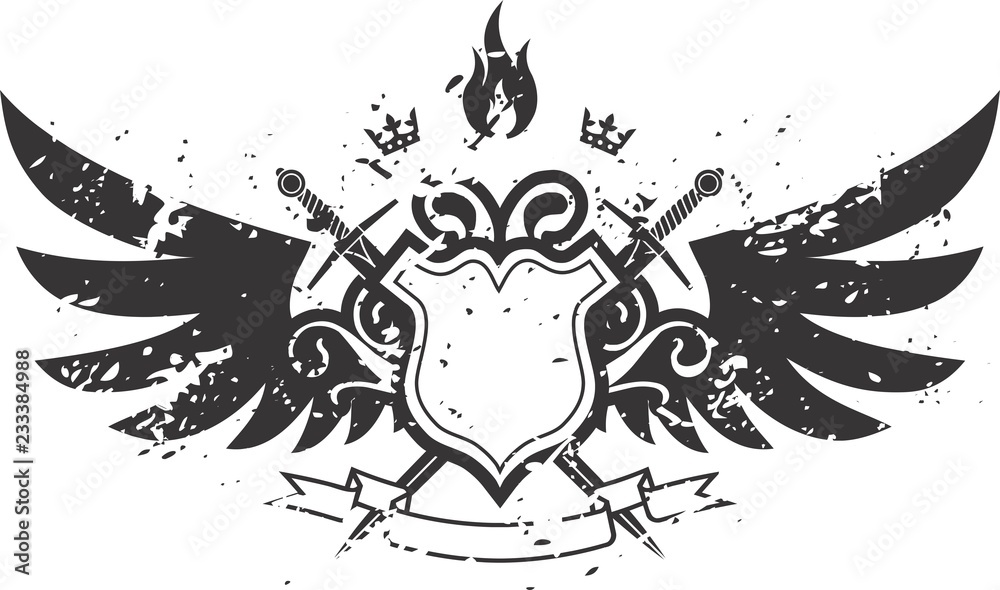 Escudo roto Stock Vector | Adobe Stock