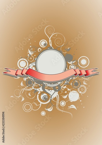 Escudo con fondo bronce