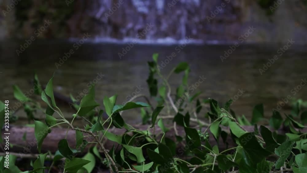 Slow motion, beautiful tropical waterfall. Slow motion, beautiful tropical waterfall.