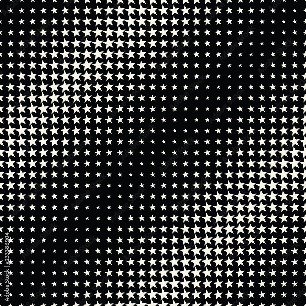 Geometric halftone vector pattern with stars. Usable as border, design element or background. Geometric halftone vector pattern with stars. Usable as border, design element or background.