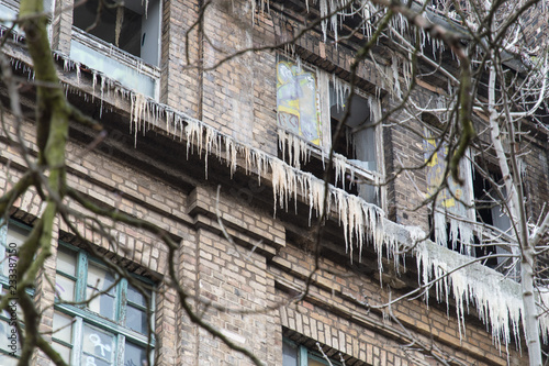 icicles on facade