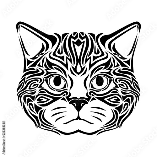 cat head tribal art