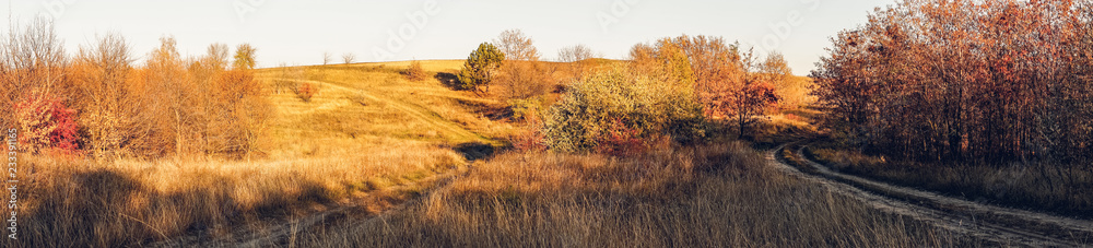Agricultural autumn landscape in New England, USA