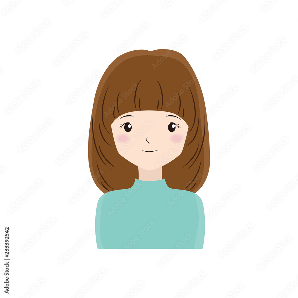 微笑んでいる女性 微笑んでいる女性