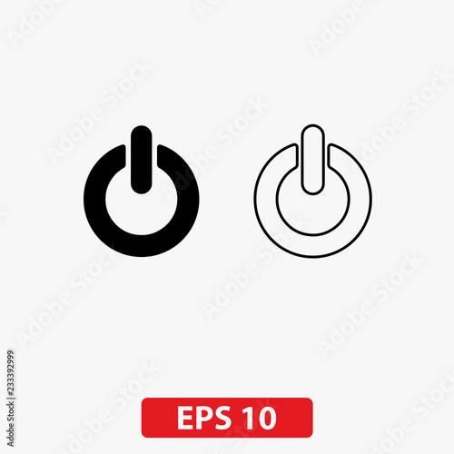 Power button icon. Vector