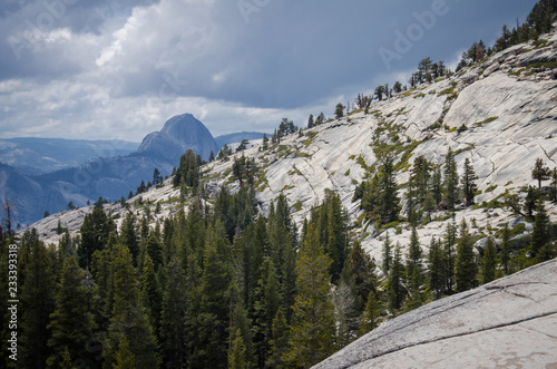 Olmstead Point in Yosemite National Park with a view of Half Dome. Located off of Tioga Pass photo