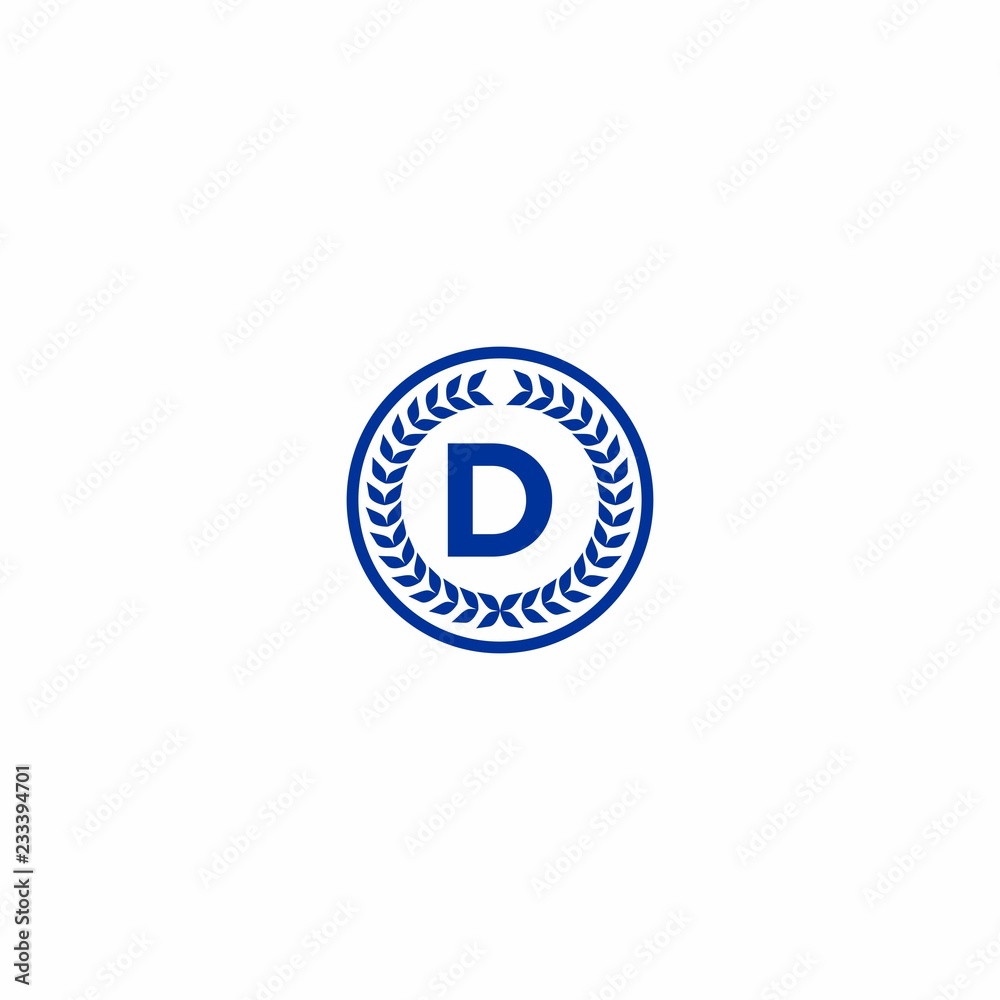 Abc Letter Initial on Ornament Circle Logo Vector Abc Letter Initial on Ornament Circle Logo Vector