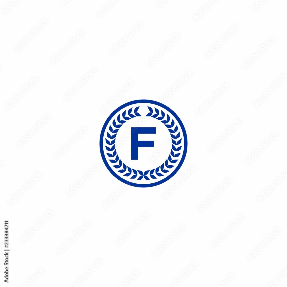 Abc Letter Initial on Ornament Circle Logo Vector Abc Letter Initial on Ornament Circle Logo Vector