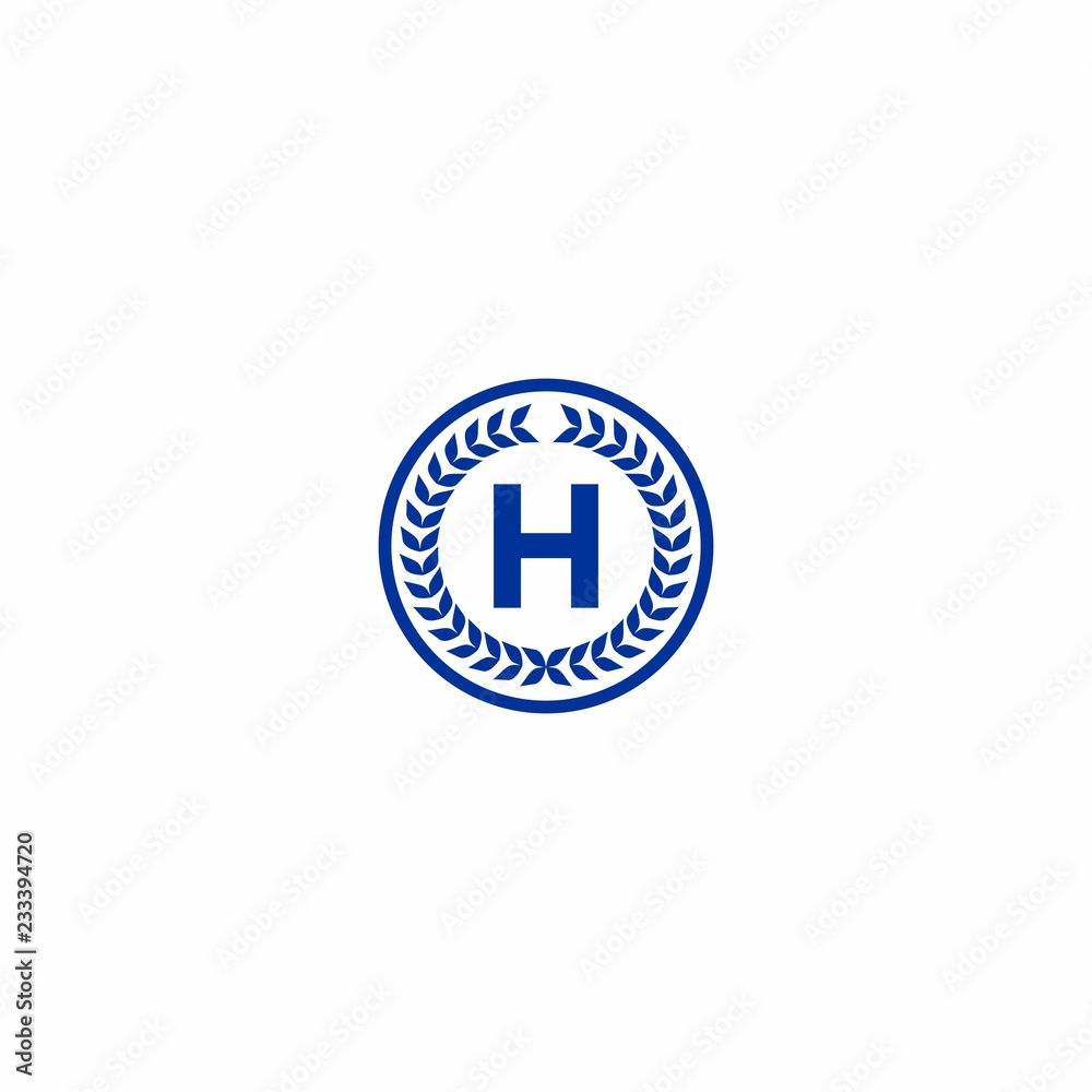 Abc Letter Initial on Ornament Circle Logo Vector Abc Letter Initial on Ornament Circle Logo Vector