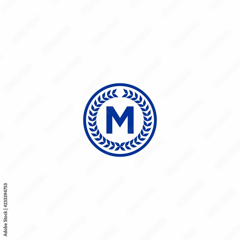 Abc Letter Initial on Ornament Circle Logo Vector Abc Letter Initial on Ornament Circle Logo Vector