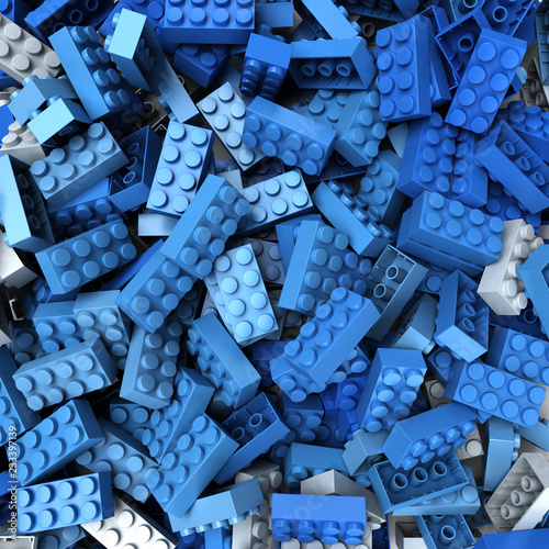 Blue plastic blocks