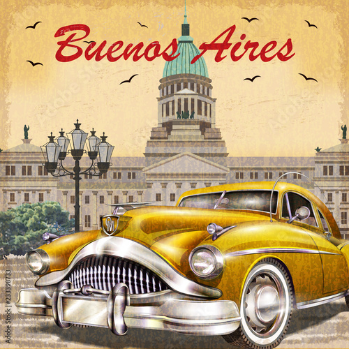 Buenos Aires retro poster.
