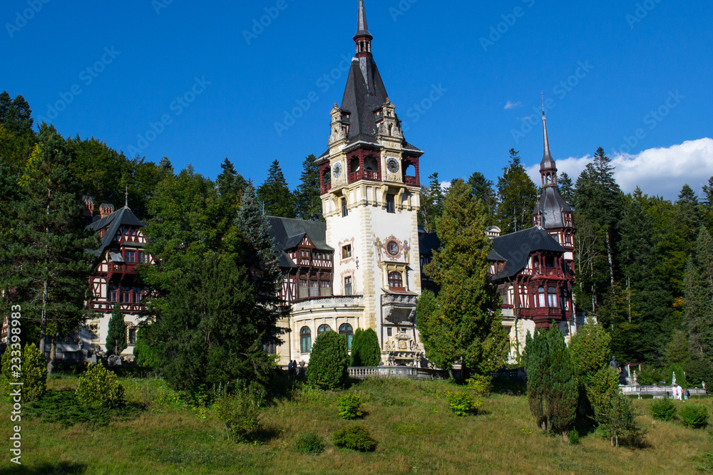 Peles Castle in the Carpathian mountains, Sinaia, Romania Peles Castle in the Carpathian mountains, Sinaia, Romania