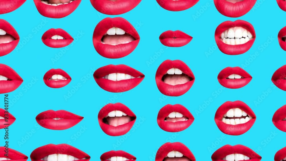 sexy full red lips lipstick mouth pout