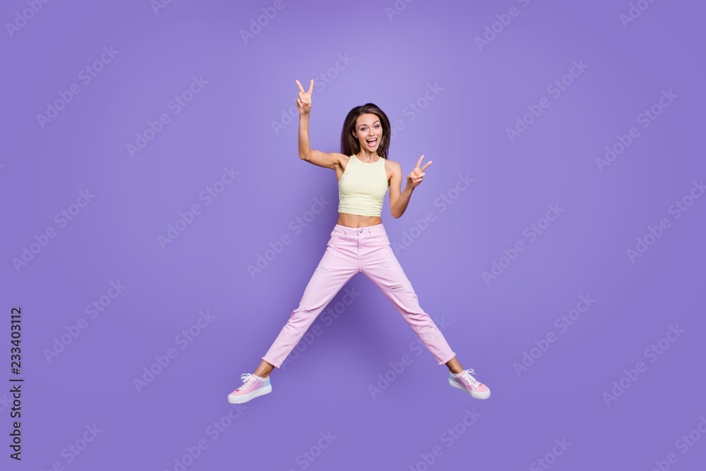Full legs length body size portrait of charming dreamy lovely ni Full legs length body size portrait of charming dreamy lovely ni