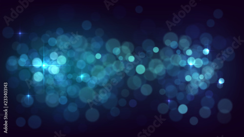 Blurred abstract blue background with lights