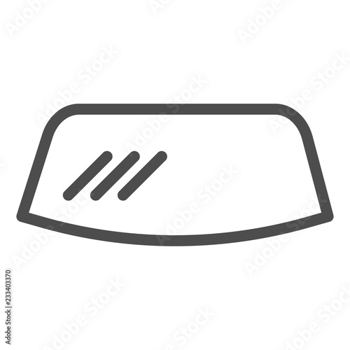 Windshield line icon. Windscreen vector illustration isolated on white. Car window outline style design, designed for web and app. Eps 10.