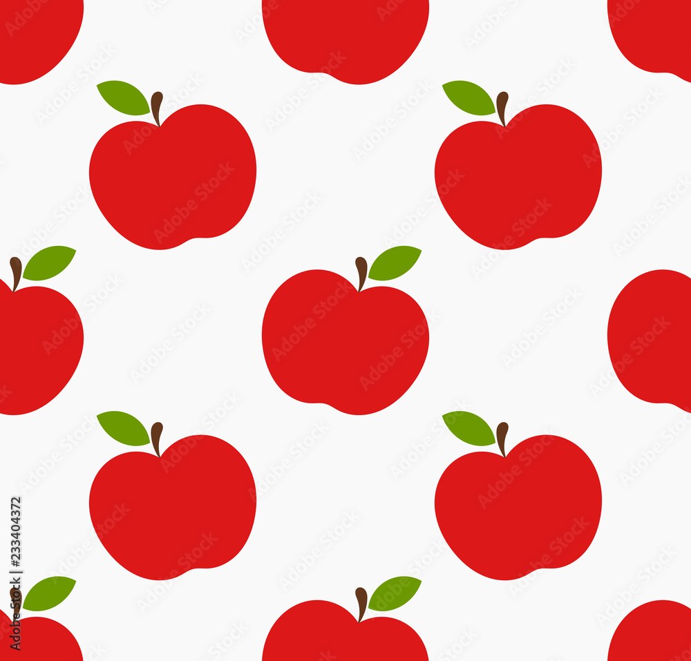 Red apples seamless pattern Red apples seamless pattern