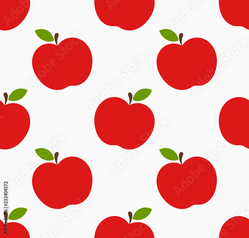 Red apples seamless pattern