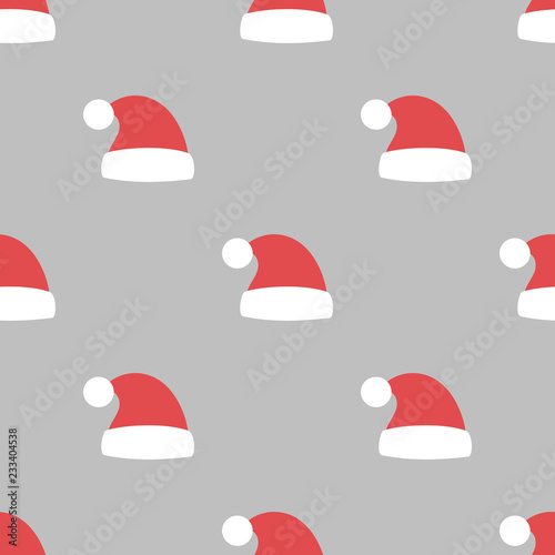 Santa Claus hat seamless holiday pattern