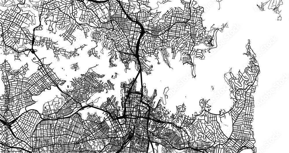 Fototapeta premium Urban vector city map of Sydney, Australia