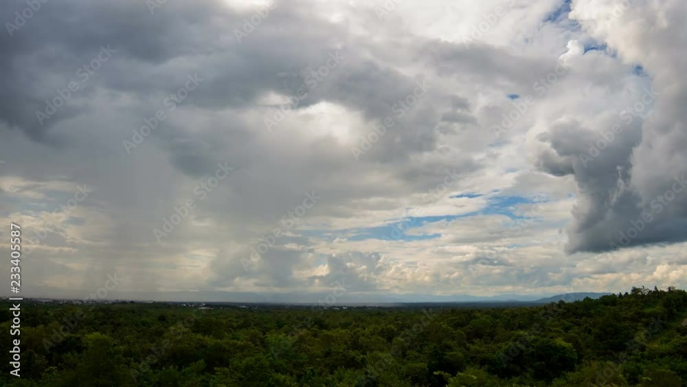 Timelapse Storm clouds with the rain Timelapse Storm clouds with the rain
