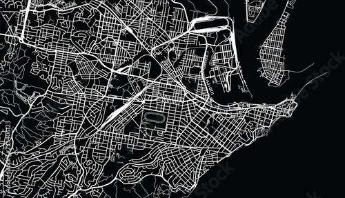 Urban vector city map of Newcastle, Australia