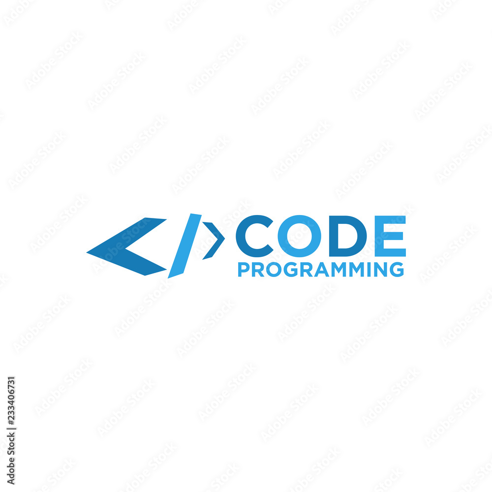 Code programming graphic design template vector illustration