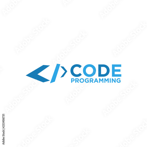 Code programming graphic design template vector illustration
