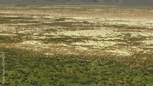 Aerial BLM Land Scrubland vegetation dry climate USA photo